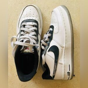 Nike Air Force 1lv8 Digital Camo Remix Pack White Pure Platinum Shoes-Womens 6.5